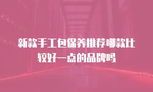 新款手工包保养推荐哪款比较好一点的品牌吗