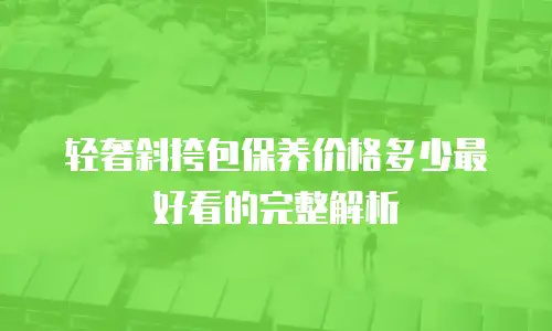 轻奢斜挎包保养价格多少最好看的完整解析