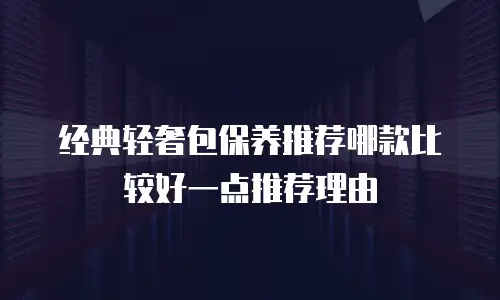 经典轻奢包保养推荐哪款比较好一点推荐理由