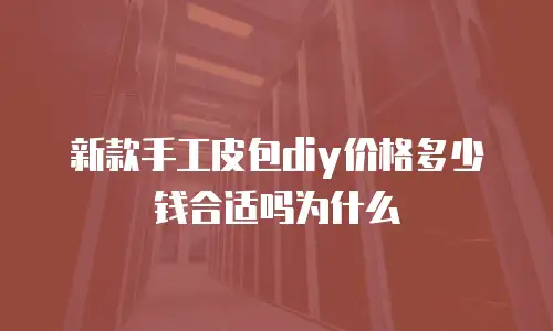 新款手工皮包diy价格多少钱合适吗为什么