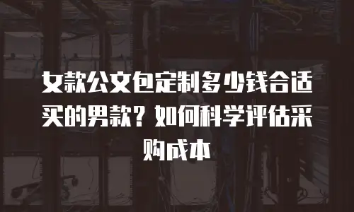 女款公文包定制多少钱合适买的男款？如何科学评估采购成本