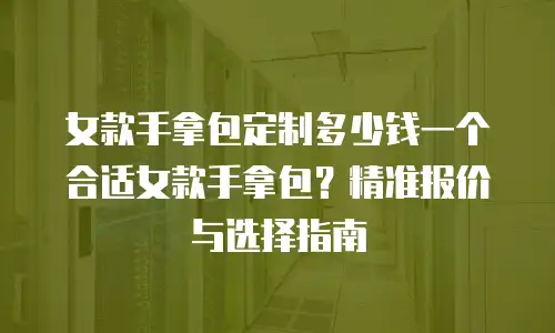 女款手拿包定制多少钱一个合适女款手拿包？精准报价与选择指南