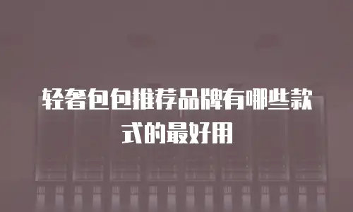 轻奢包包推荐品牌有哪些款式的最好用