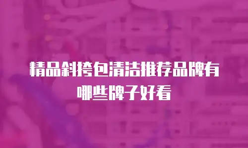 精品斜挎包清洁推荐品牌有哪些牌子好看