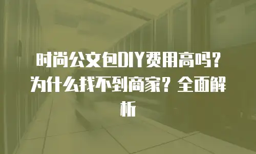 时尚公文包DIY费用高吗？为什么找不到商家？全面解析