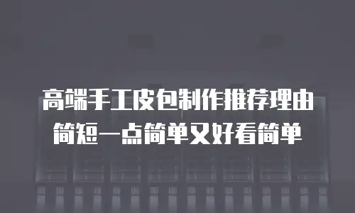 高端手工皮包制作推荐理由简短一点简单又好看简单