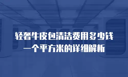 轻奢牛皮包清洁费用多少钱一个平方米的详细解析