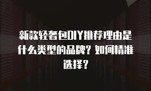 新款轻奢包DIY推荐理由是什么类型的品牌？如何精准选择？