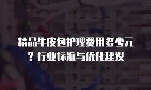 精品牛皮包护理费用多少元？行业标准与优化建议