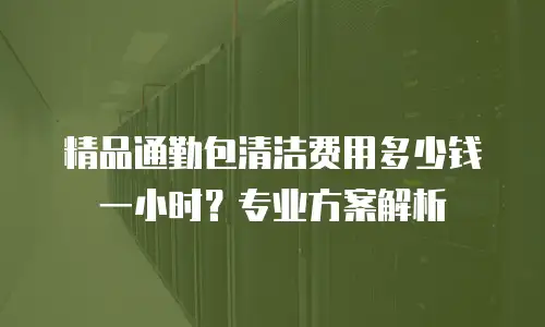 精品通勤包清洁费用多少钱一小时？专业方案解析