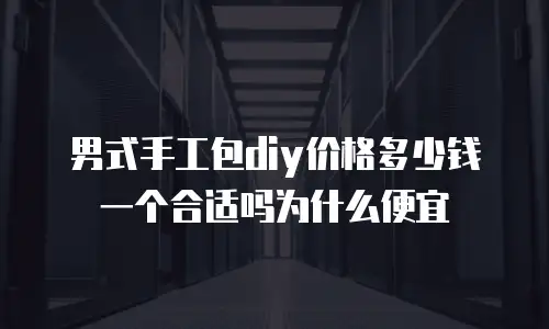 男式手工包diy价格多少钱一个合适吗为什么便宜