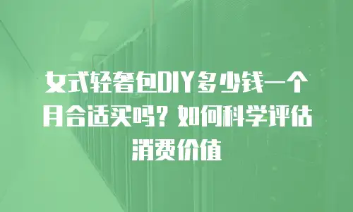 女式轻奢包DIY多少钱一个月合适买吗？如何科学评估消费价值