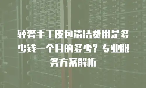 轻奢手工皮包清洁费用是多少钱一个月的多少？专业服务方案解析