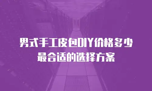 男式手工皮包DIY价格多少 最合适的选择方案