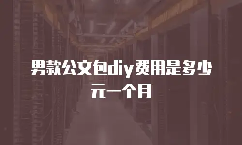 男款公文包diy费用是多少元一个月