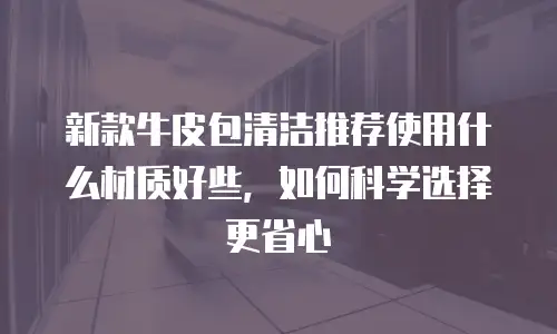 新款牛皮包清洁推荐使用什么材质好些，如何科学选择更省心