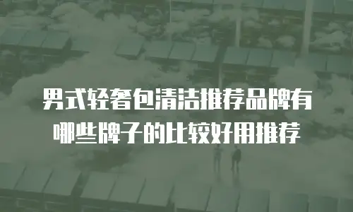 男式轻奢包清洁推荐品牌有哪些牌子的比较好用推荐