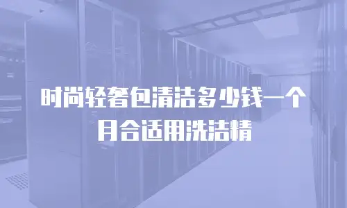 时尚轻奢包清洁多少钱一个月合适用洗洁精