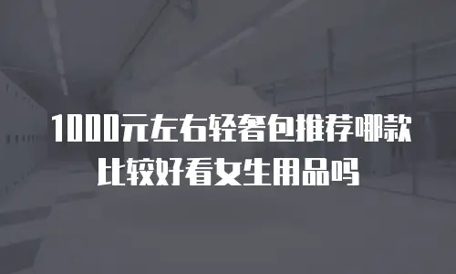 1000元左右轻奢包推荐哪款比较好看女生用品吗