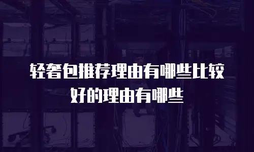 轻奢包推荐理由有哪些比较好的理由有哪些