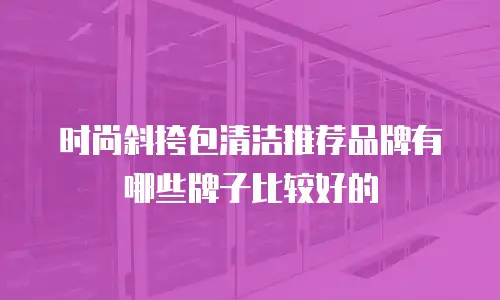 时尚斜挎包清洁推荐品牌有哪些牌子比较好的