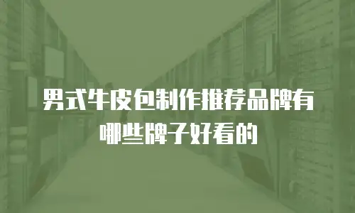 男式牛皮包制作推荐品牌有哪些牌子好看的