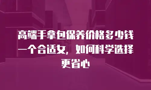 高端手拿包保养价格多少钱一个合适女，如何科学选择更省心