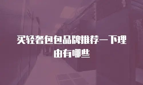 买轻奢包包品牌推荐一下理由有哪些