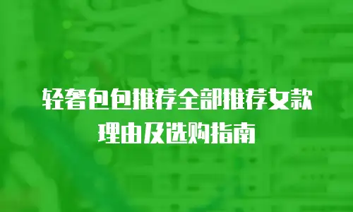 轻奢包包推荐全部推荐女款理由及选购指南