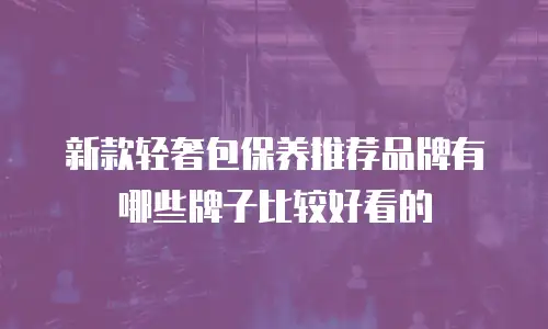 新款轻奢包保养推荐品牌有哪些牌子比较好看的