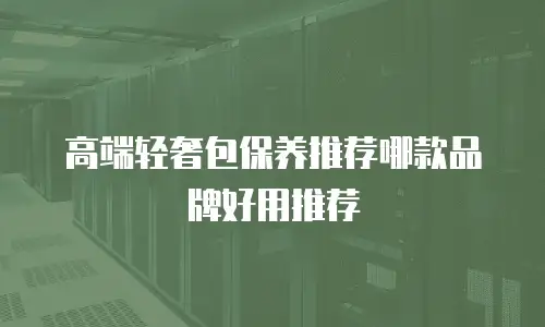 高端轻奢包保养推荐哪款品牌好用推荐