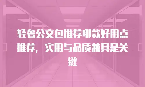轻奢公文包推荐哪款好用点推荐，实用与品质兼具是关键