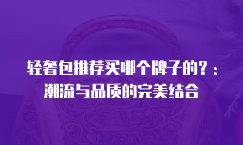 轻奢包推荐买哪个牌子的？：潮流与品质的完美结合
