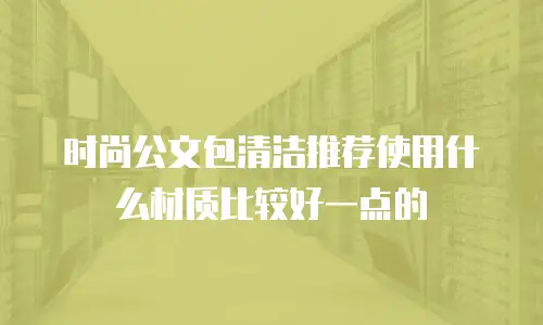 时尚公文包清洁推荐使用什么材质比较好一点的