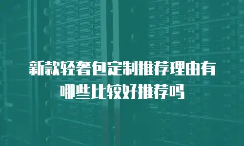 新款轻奢包定制推荐理由有哪些比较好推荐吗
