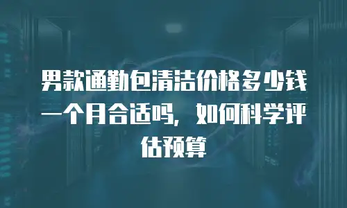 男款通勤包清洁价格多少钱一个月合适吗，如何科学评估预算
