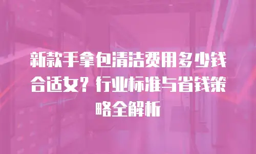 新款手拿包清洁费用多少钱合适女？行业标准与省钱策略全解析
