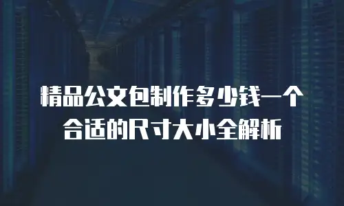 精品公文包制作多少钱一个合适的尺寸大小全解析