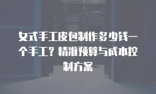 女式手工皮包制作多少钱一个手工？精准预算与成本控制方案
