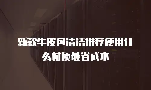 新款牛皮包清洁推荐使用什么材质最省成本