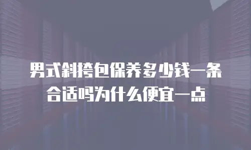 男式斜挎包保养多少钱一条合适吗为什么便宜一点