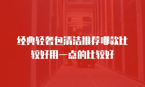 经典轻奢包清洁推荐哪款比较好用一点的比较好