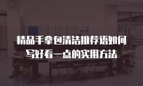 精品手拿包清洁推荐语如何写好看一点的实用方法