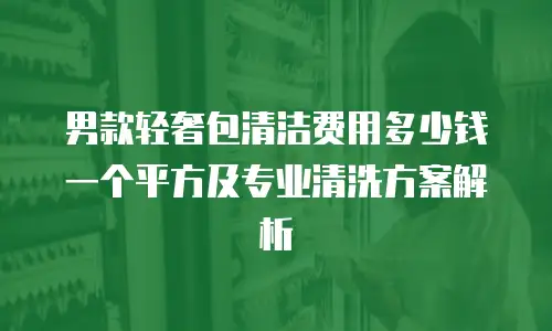 男款轻奢包清洁费用多少钱一个平方及专业清洗方案解析