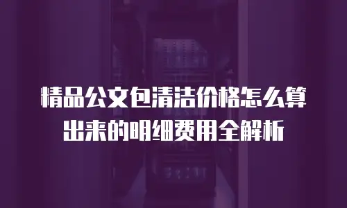 精品公文包清洁价格怎么算出来的明细费用全解析