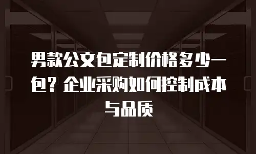 男款公文包定制价格多少一包？企业采购如何控制成本与品质