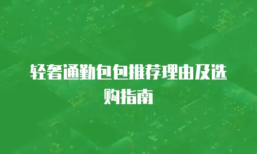 轻奢通勤包包推荐理由及选购指南