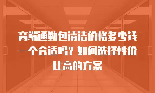 高端通勤包清洁价格多少钱一个合适吗？如何选择性价比高的方案