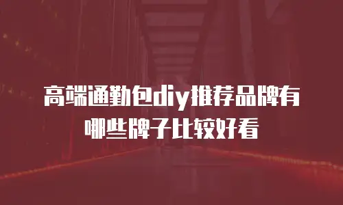高端通勤包diy推荐品牌有哪些牌子比较好看