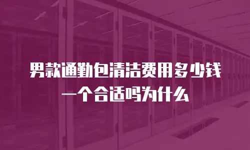 男款通勤包清洁费用多少钱一个合适吗为什么